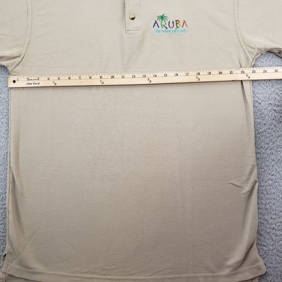 Coco Beach Shirt Mens XL Brown Aruba‎ Short Sleeve Beach Golf Polo - Picture 11 of 14